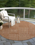 LOOMLAN Rugs Owen Orange Washable Indoor-Outdoor Rug