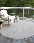 LOOMLAN Rugs Owen Silver Washable Indoor-Outdoor Rug
