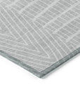 LOOMLAN Rugs Owen Silver Washable Indoor-Outdoor Rug