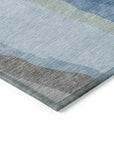LOOMLAN Rugs Petala Blue Washable Indoor-Outdoor Rug