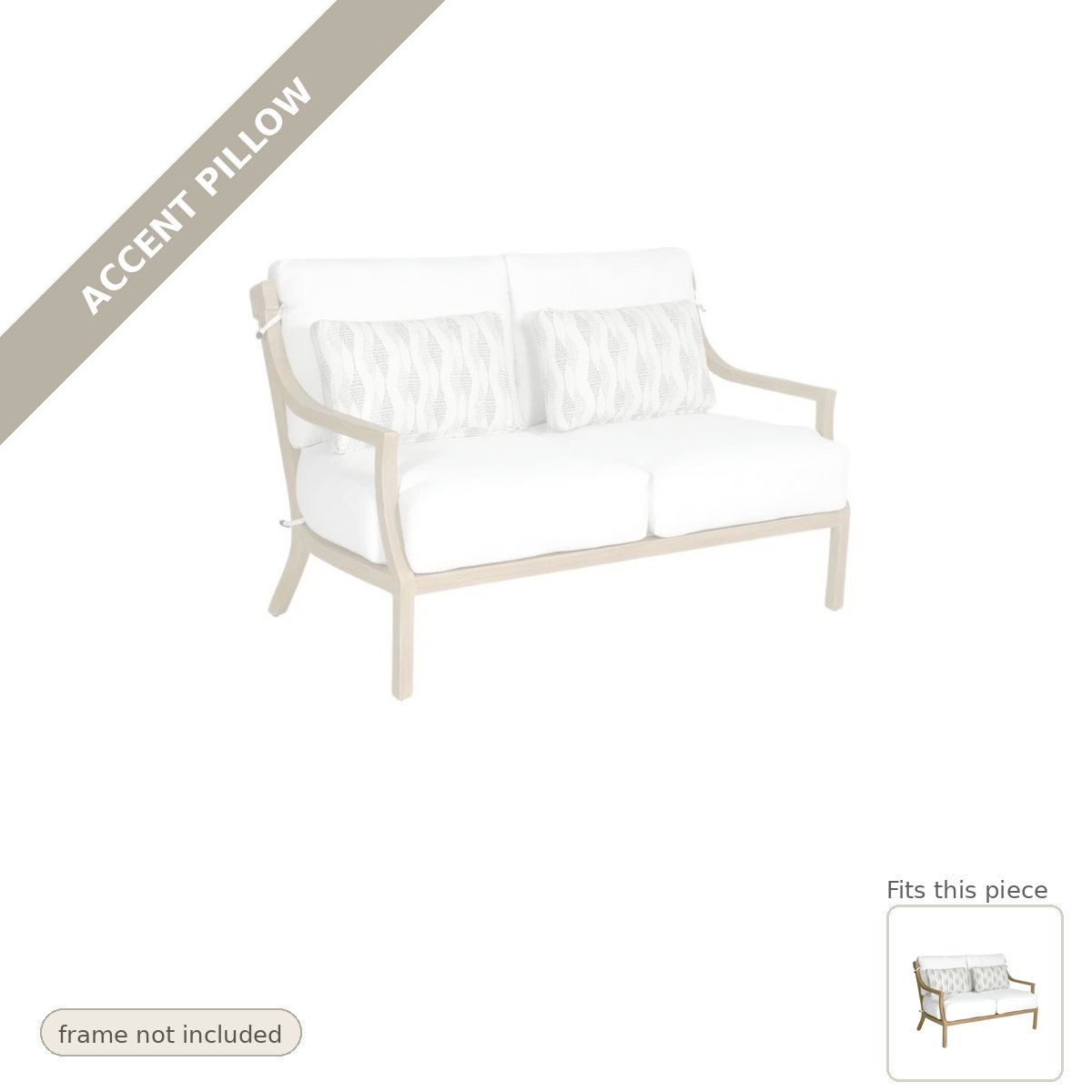 Pillow: Made-to-Order Accent Pillow, Nicoya Deep Seating Cushioned Loveseat