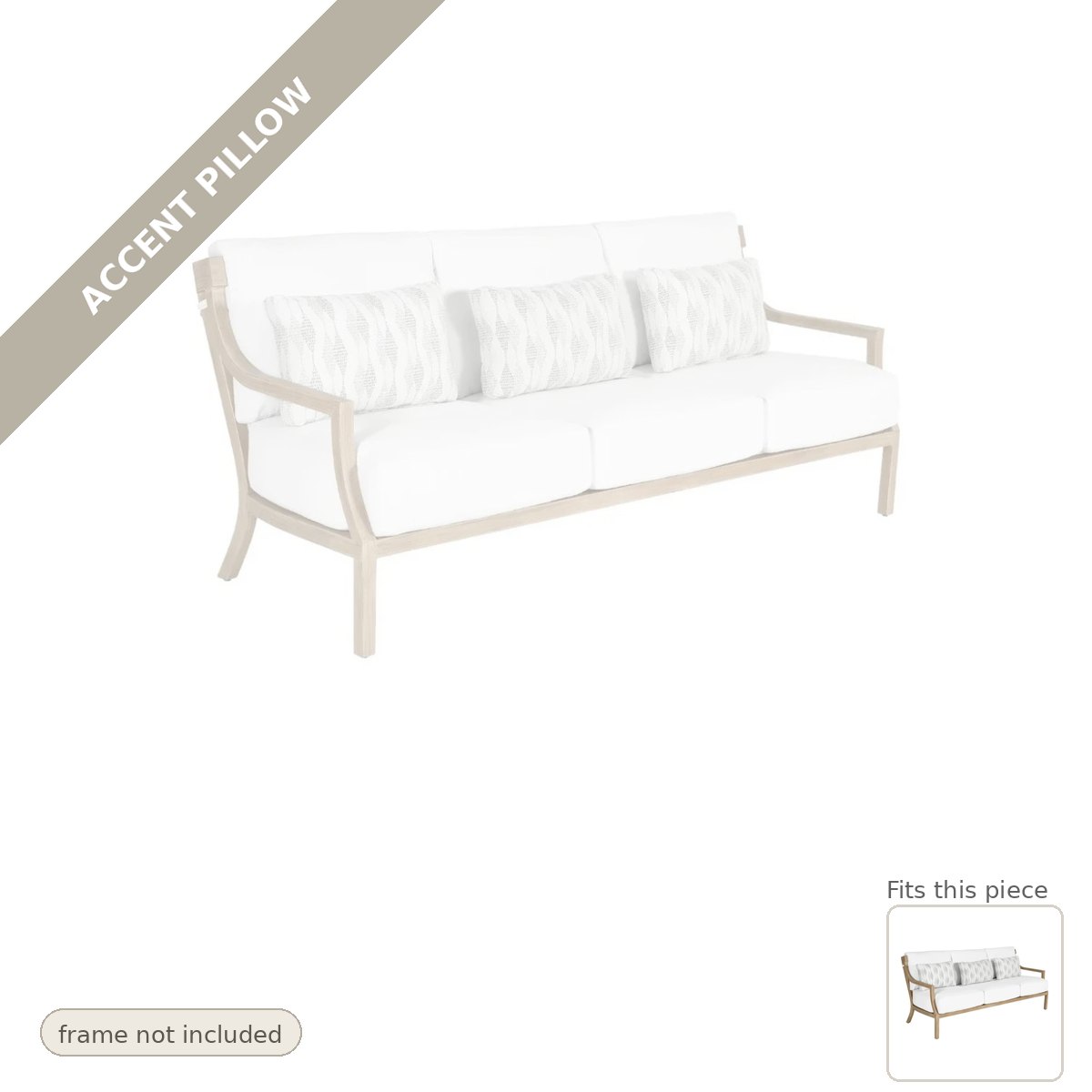 Pillow: Made-to-Order Accent Pillow, Nicoya Cushioned Deep Seating 3 Seater Sofa