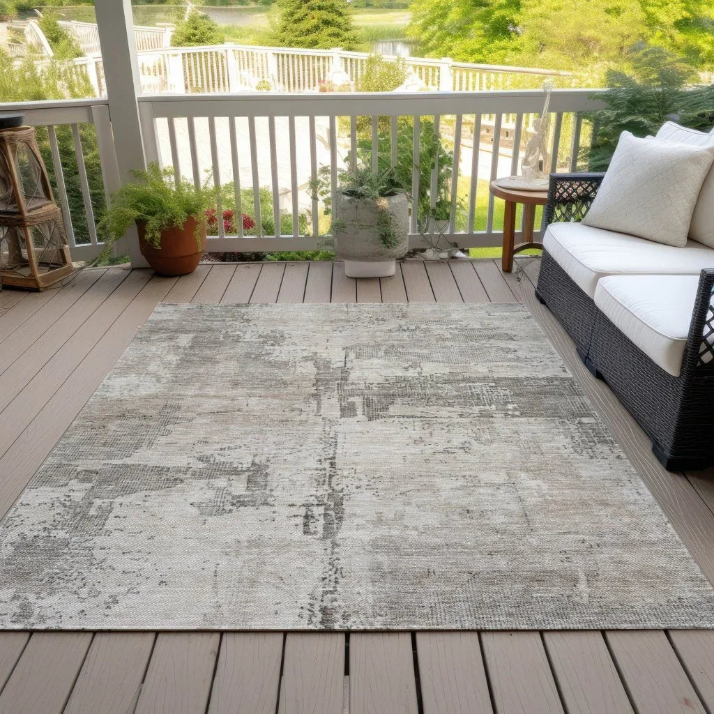 Pliora Ivory Washable Indoor - Outdoor Rug - LOOMLAN - LOOMLAN Rugs - Outdoor Rugs