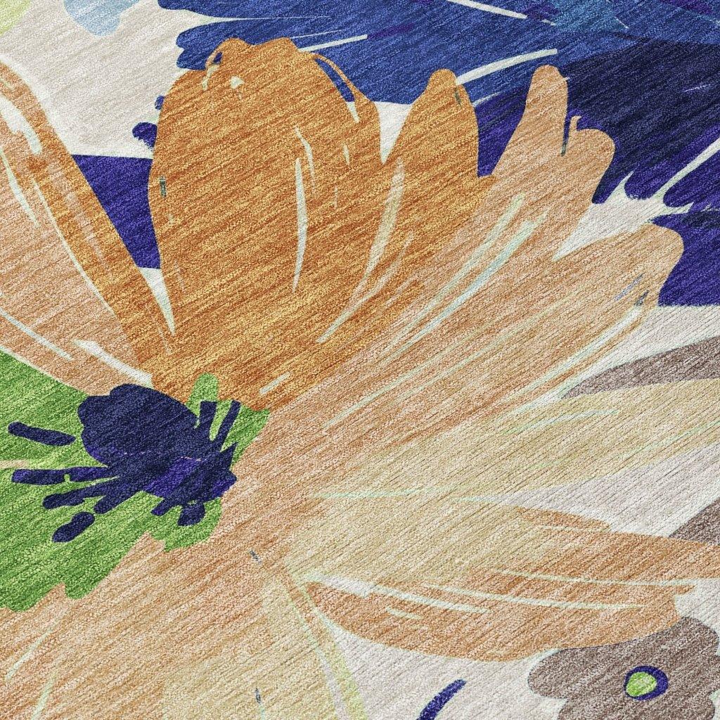 LOOMLAN Rugs Plyven Blue Washable Indoor-Outdoor Rug