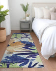 LOOMLAN Rugs Plyven Blue Washable Indoor-Outdoor Rug