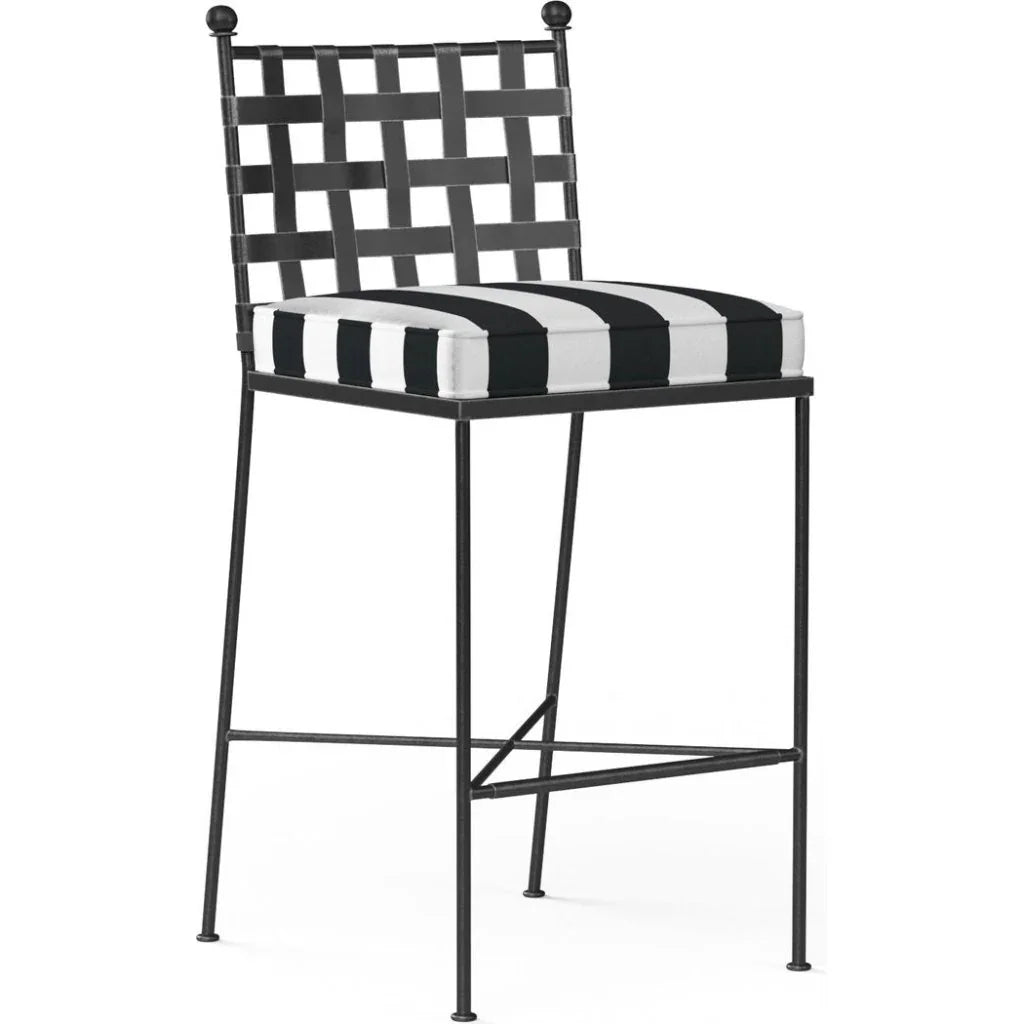 Provence Sunbrella Outdoor Bar Stool - LOOMLAN - Sunset West - Outdoor Bar Stools