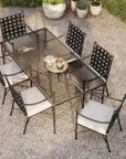 Provence Sunbrella Outdoor Dining Chair 2PC - LOOMLAN - Sunset West - Outdoor Dining Chairs
