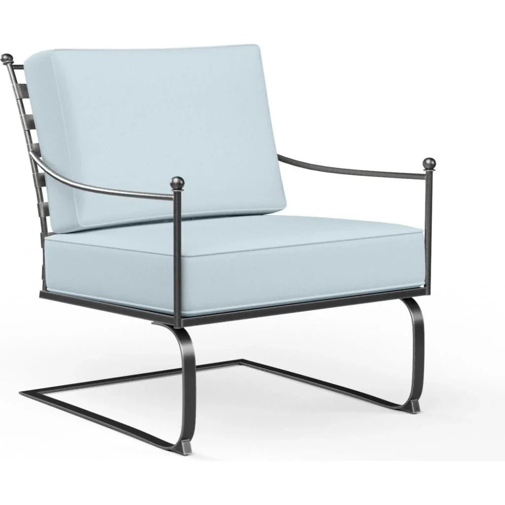 Provence Sunbrella Rocking Outdoor Club Chair - LOOMLAN - Sunset West - Outdoor Accent Chairs