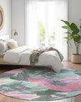 LOOMLAN Rugs Raffila Teal Washable Indoor-Outdoor Rug