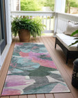 LOOMLAN Rugs Raffila Teal Washable Indoor-Outdoor Rug