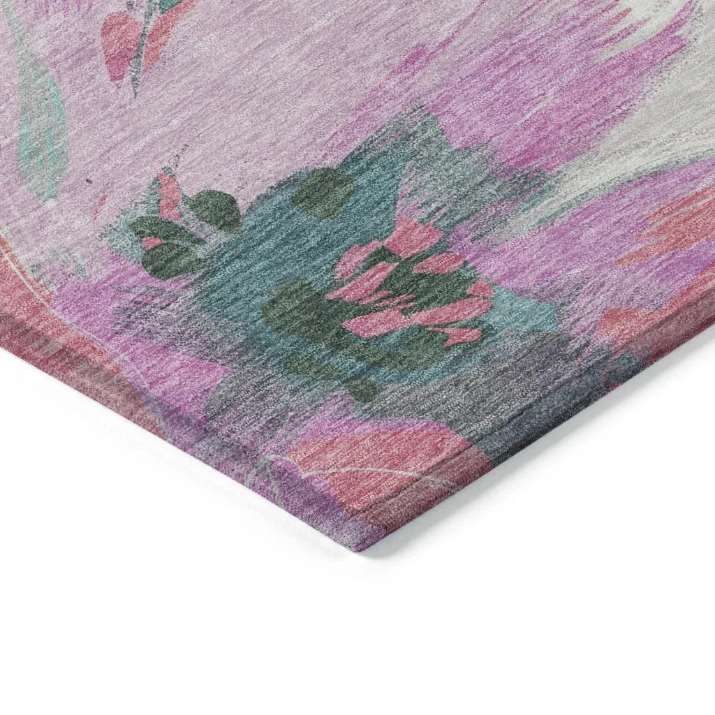 LOOMLAN Rugs Raffila Teal Washable Indoor-Outdoor Rug