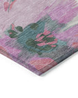LOOMLAN Rugs Raffila Teal Washable Indoor-Outdoor Rug