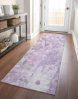 LOOMLAN Rugs Raimana Purple Washable Indoor-Outdoor Rug