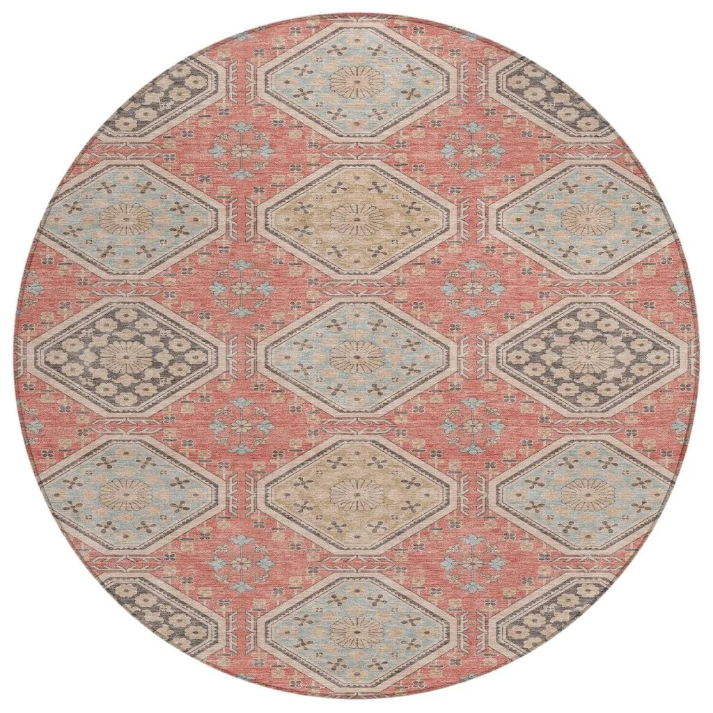 LOOMLAN Rugs Rapsodea Orange Washable Indoor-Outdoor Rug