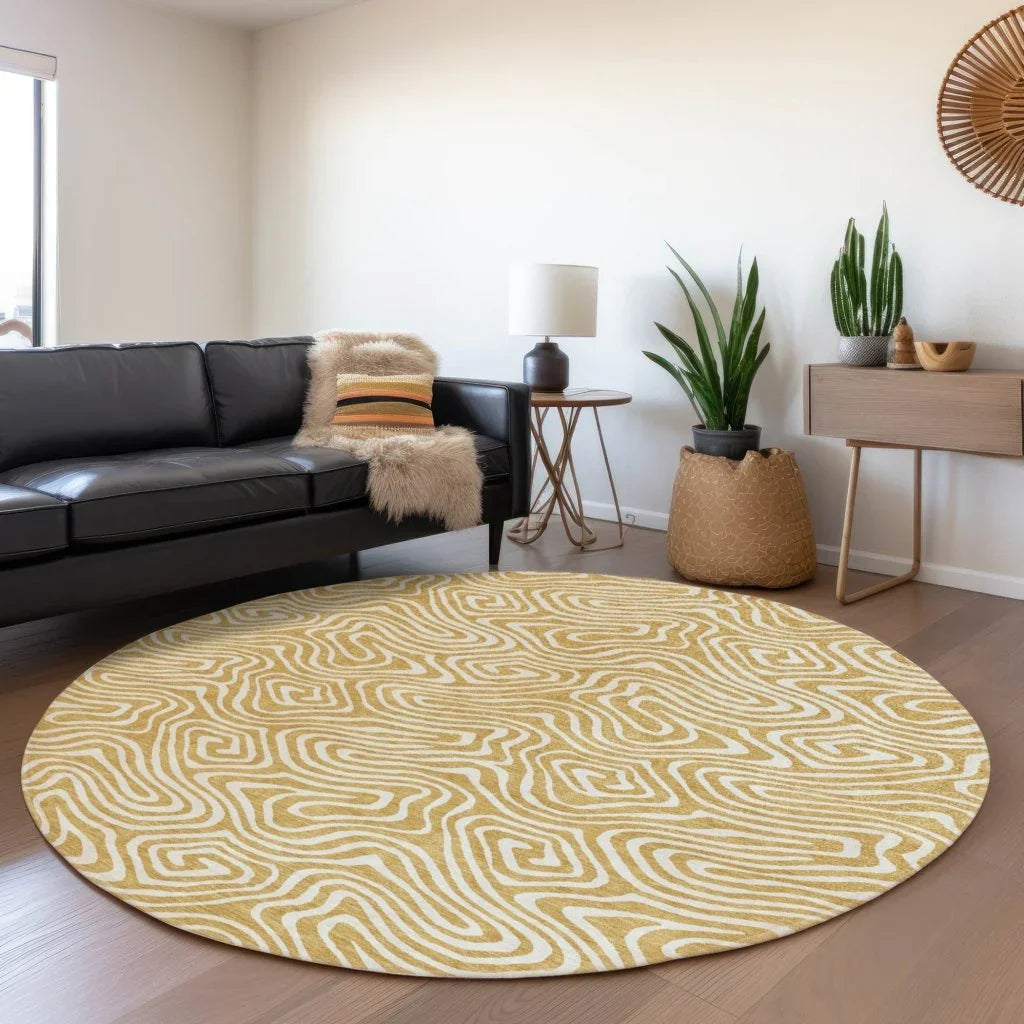 LOOMLAN Rugs Raya Gold Washable Indoor-Outdoor Rug