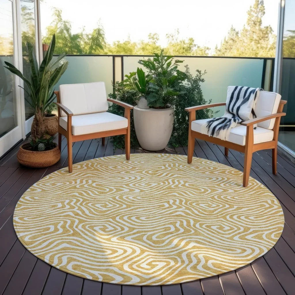 LOOMLAN Rugs Raya Gold Washable Indoor-Outdoor Rug