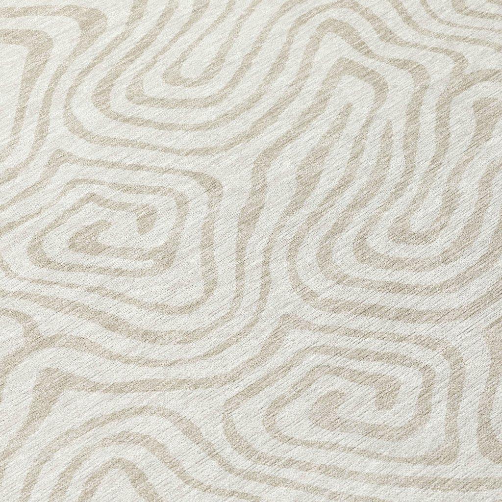 LOOMLAN Rugs Raya Ivory Washable Indoor-Outdoor Rug