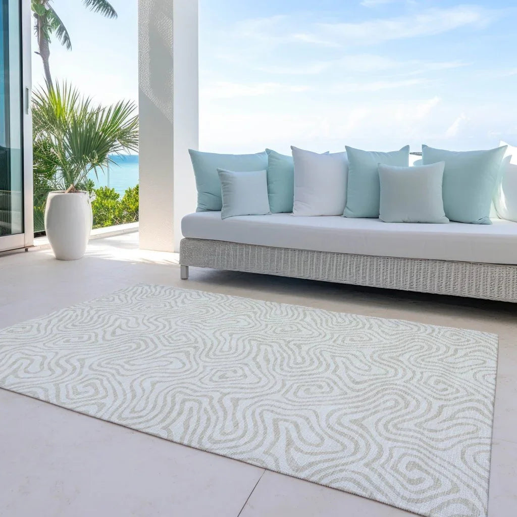 LOOMLAN Rugs Raya Ivory Washable Indoor-Outdoor Rug