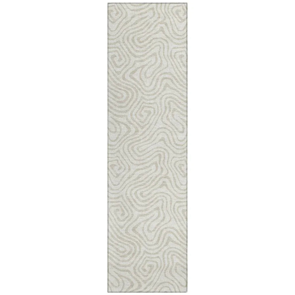 LOOMLAN Rugs Raya Ivory Washable Indoor-Outdoor Rug