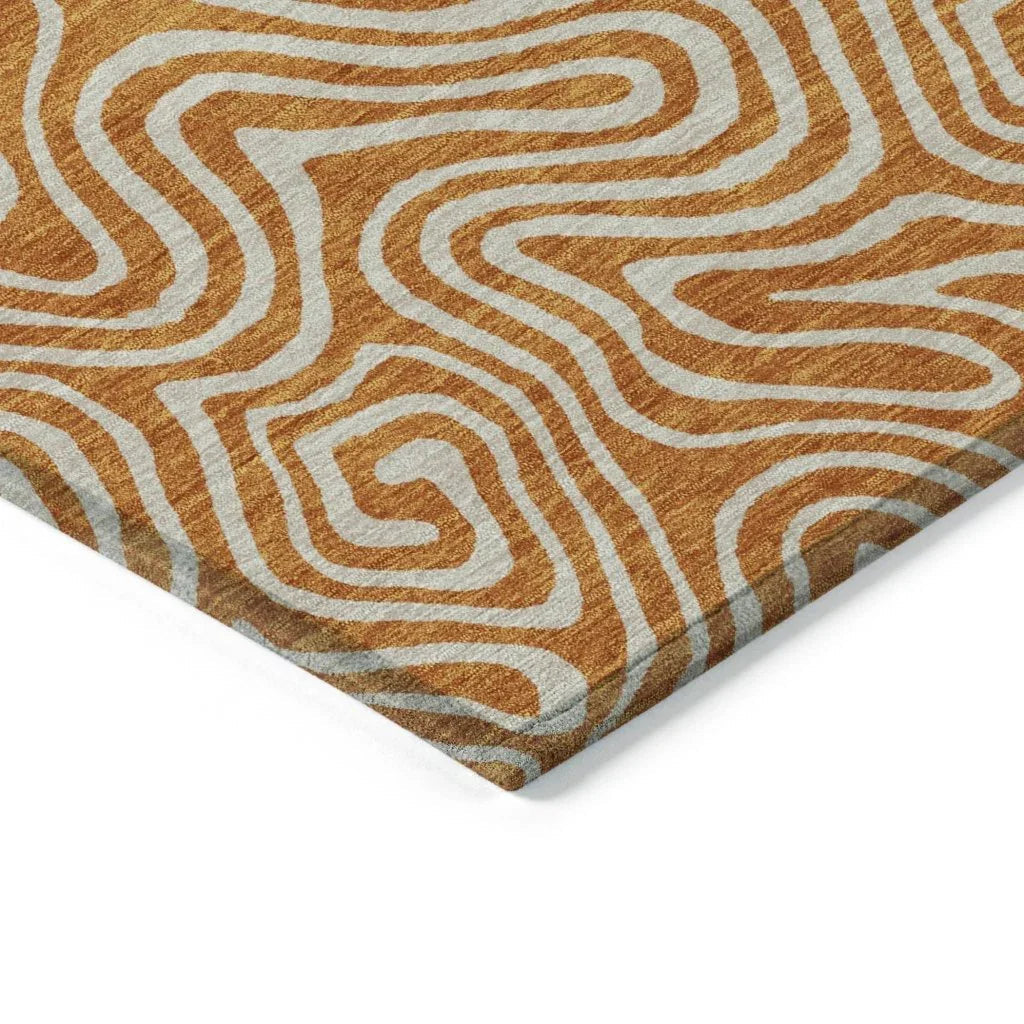 LOOMLAN Rugs Raya Paprika Washable Indoor-Outdoor Rug