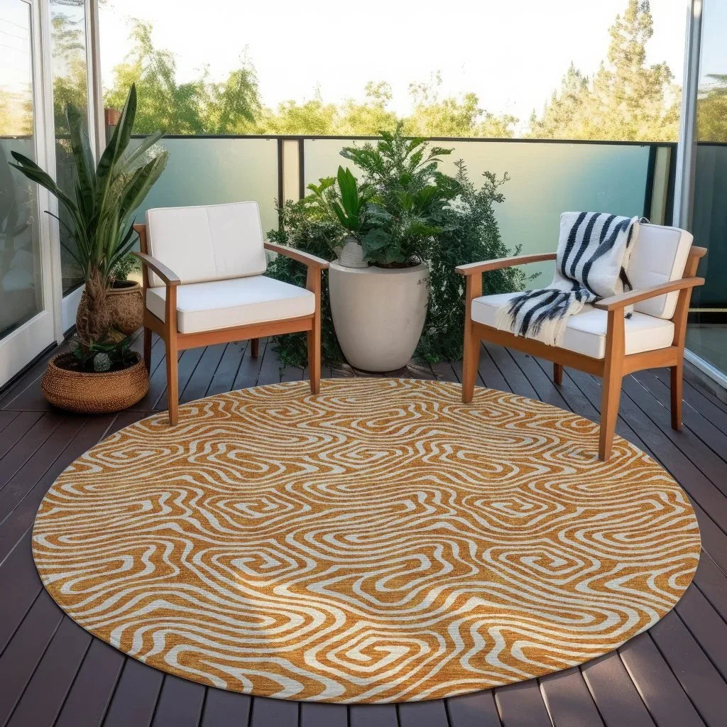 LOOMLAN Rugs Raya Paprika Washable Indoor-Outdoor Rug