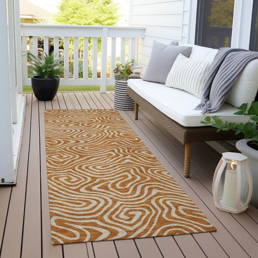 LOOMLAN Rugs Raya Paprika Washable Indoor-Outdoor Rug