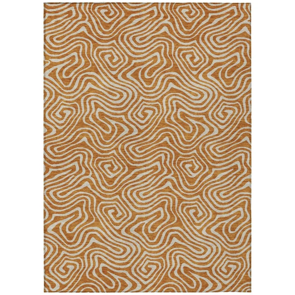 LOOMLAN Rugs Raya Paprika Washable Indoor-Outdoor Rug