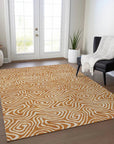 LOOMLAN Rugs Raya Paprika Washable Indoor-Outdoor Rug
