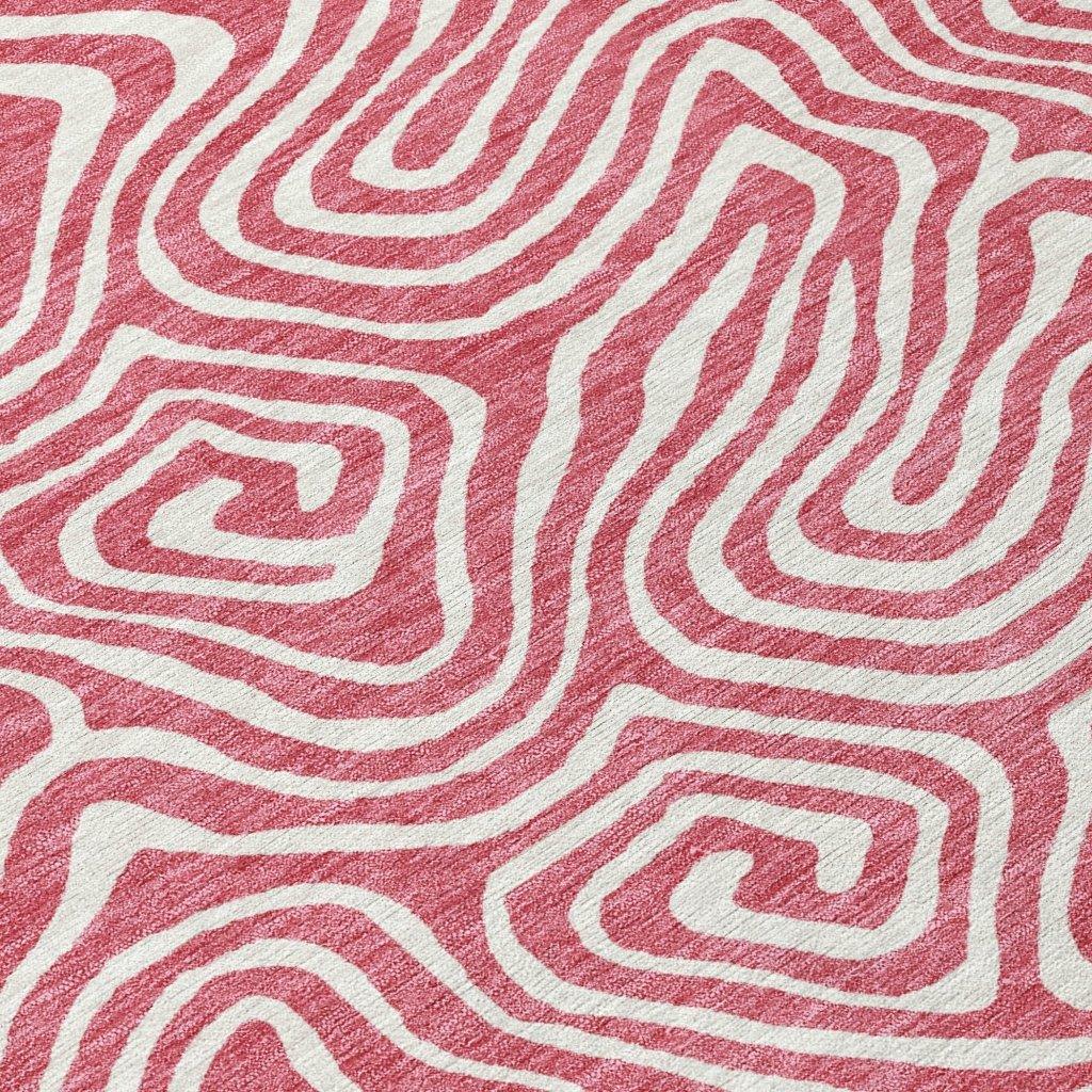 LOOMLAN Rugs Raya Pink Washable Indoor-Outdoor Rug