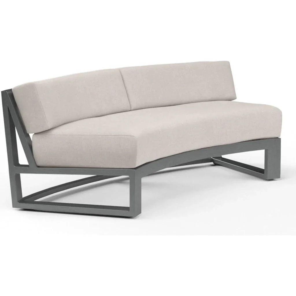 Redondo Sunbrella Outdoor Curved Sofa - LOOMLAN - Sunset West - Outdoor Sofas &amp; Loveseats
