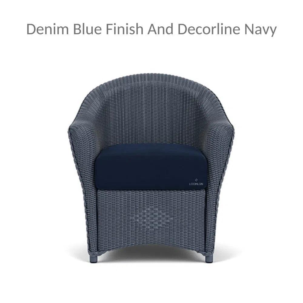 Lloyd Flanders Reflections Wicker Dining Chair Sunbrella Cushion