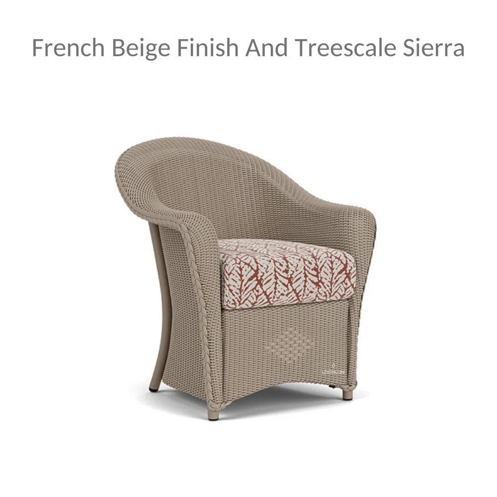 Lloyd Flanders Reflections Wicker Dining Chair Sunbrella Cushion