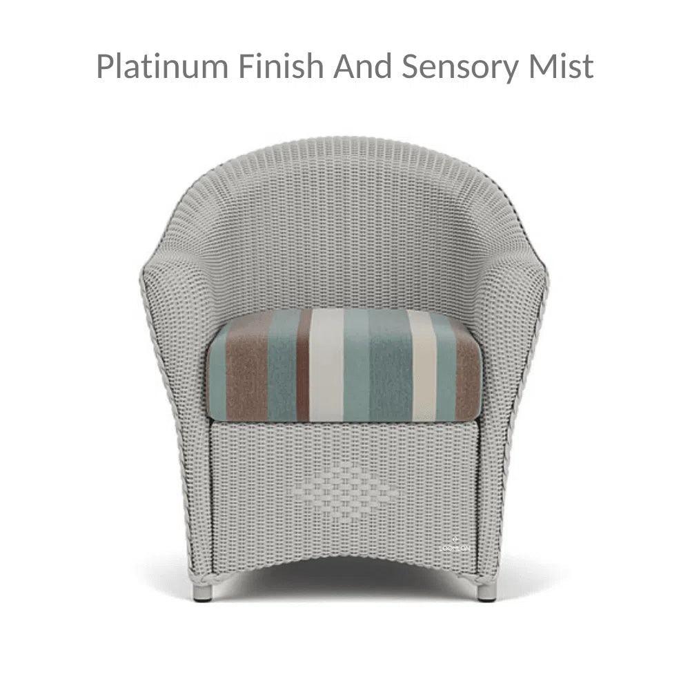 Lloyd Flanders Reflections Wicker Dining Chair Sunbrella Cushion