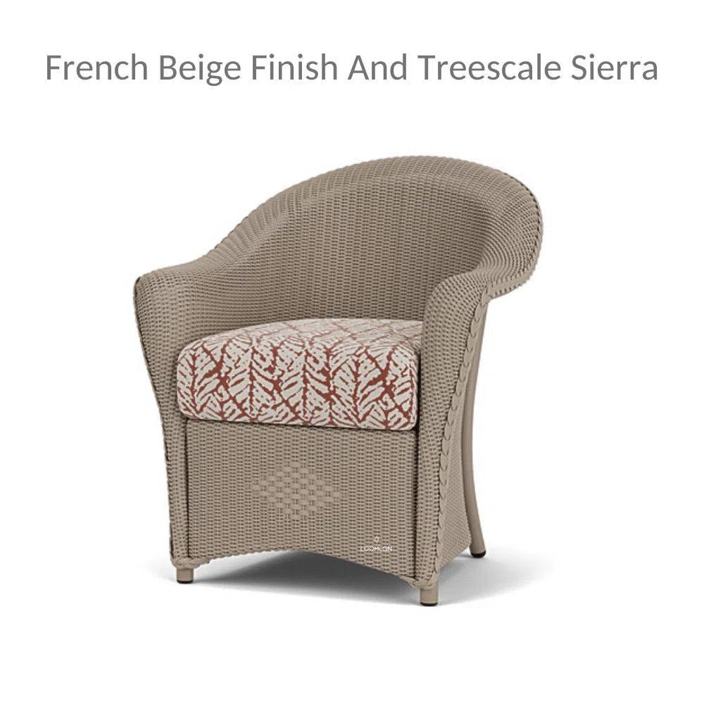 Lloyd Flanders Reflections Wicker Dining Chair Sunbrella Cushion