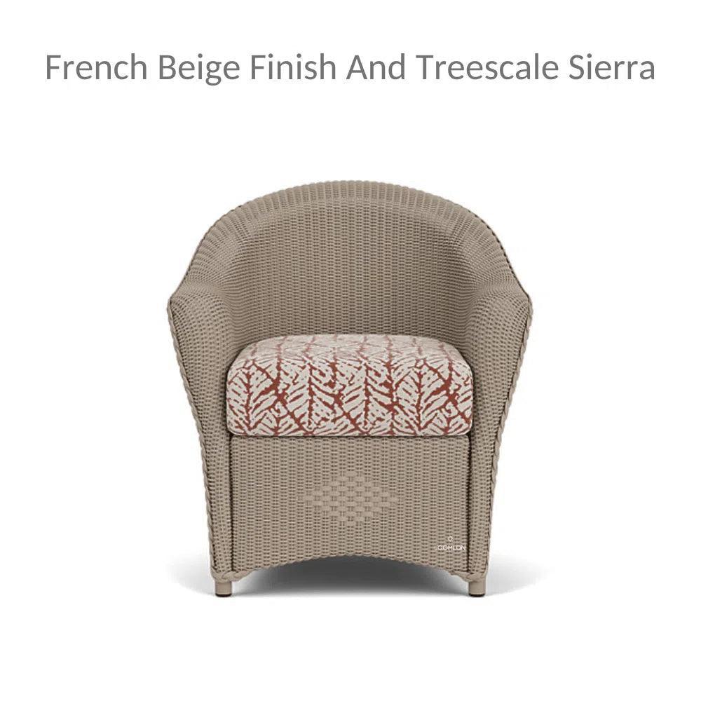 Lloyd Flanders Reflections Wicker Dining Chair Sunbrella Cushion