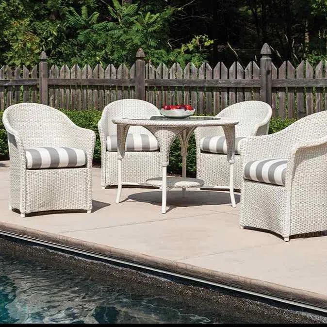 Lloyd Flanders Reflections Wicker Dining Chair Sunbrella Cushion