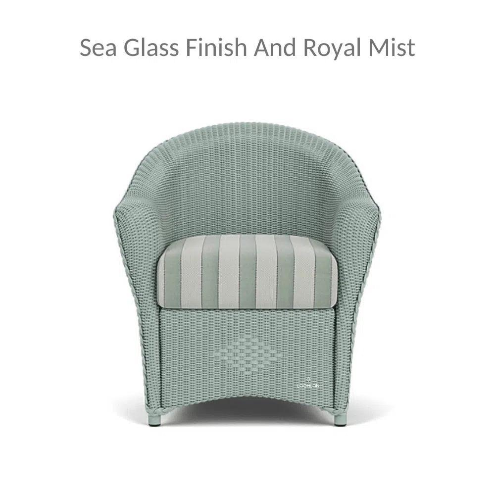 Lloyd Flanders Reflections Wicker Dining Chair Sunbrella Cushion