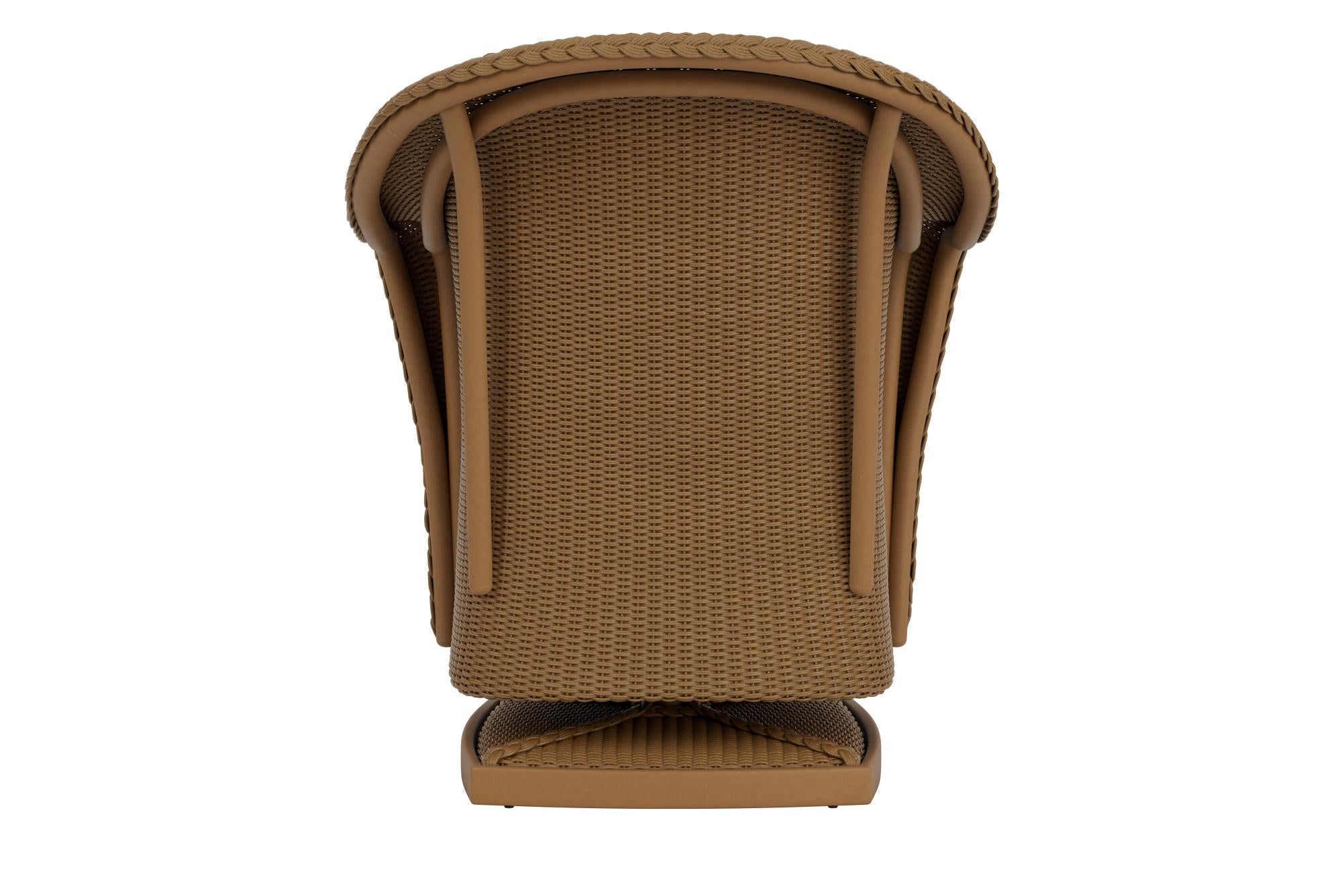 Lloyd Flanders Reflections Wicker Patio Swivel Rocker Dining Chair