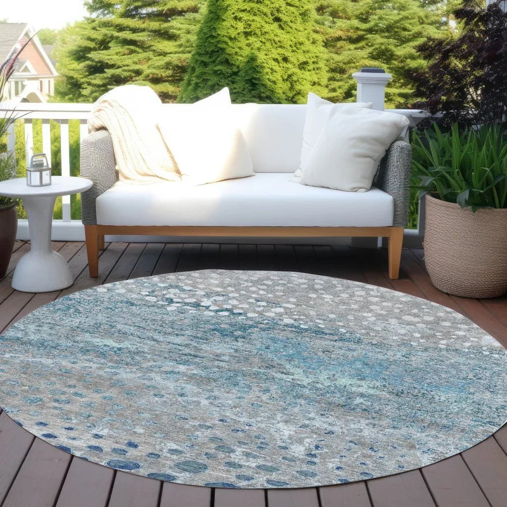 LOOMLAN Rugs Renora Gray Washable Indoor-Outdoor Rug