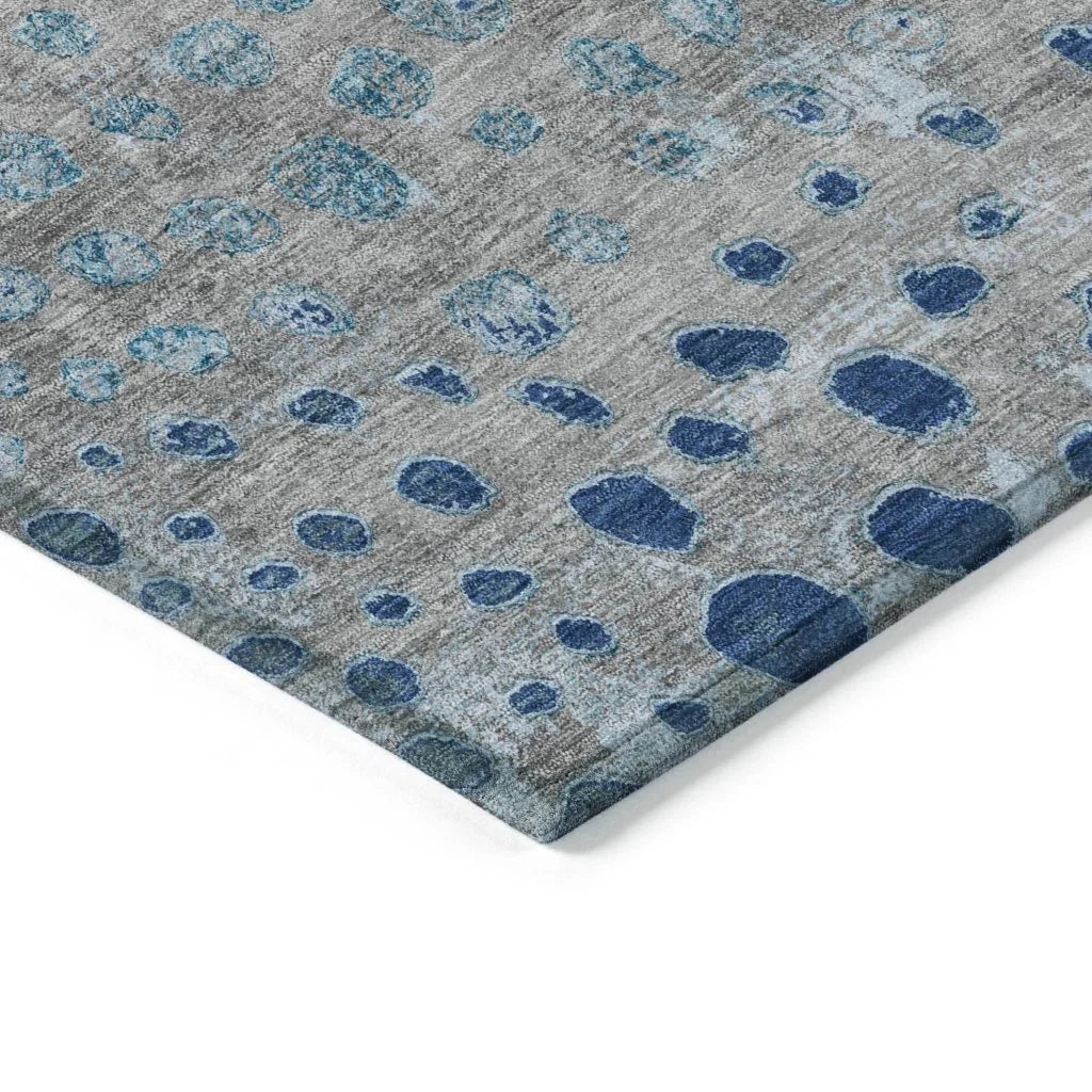 LOOMLAN Rugs Renora Gray Washable Indoor-Outdoor Rug