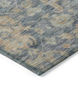 LOOMLAN Rugs Riga Blue Washable Indoor-Outdoor Rug