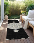 LOOMLAN Rugs Riven Black Washable Indoor-Outdoor Rug
