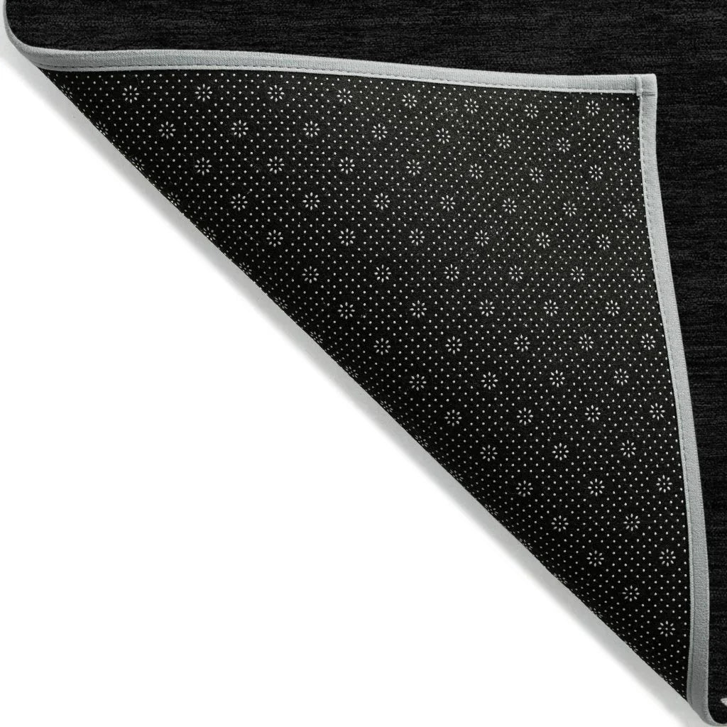 LOOMLAN Rugs Riven Black Washable Indoor-Outdoor Rug