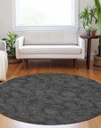 LOOMLAN Rugs Riyala Black Washable Indoor-Outdoor Rug