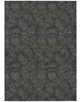 LOOMLAN Rugs Riyala Black Washable Indoor-Outdoor Rug
