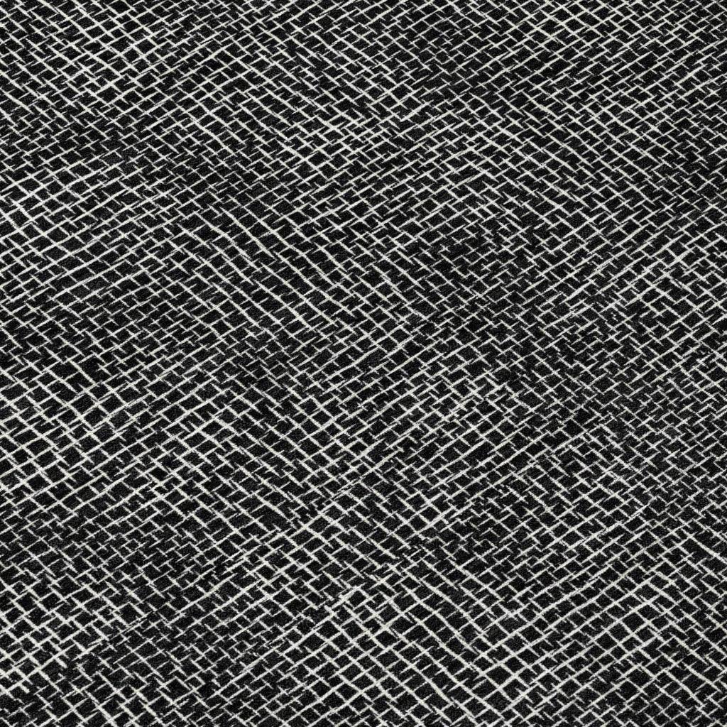 LOOMLAN Rugs Riyala Black Washable Indoor-Outdoor Rug