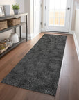 LOOMLAN Rugs Riyala Black Washable Indoor-Outdoor Rug