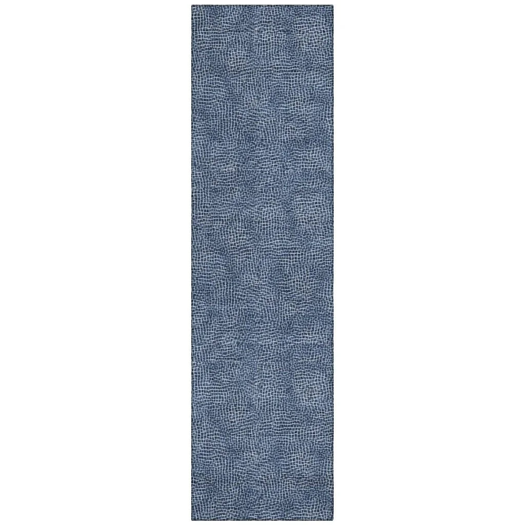 LOOMLAN Rugs Riyala Blue Washable Indoor-Outdoor Rug