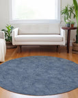 LOOMLAN Rugs Riyala Blue Washable Indoor-Outdoor Rug