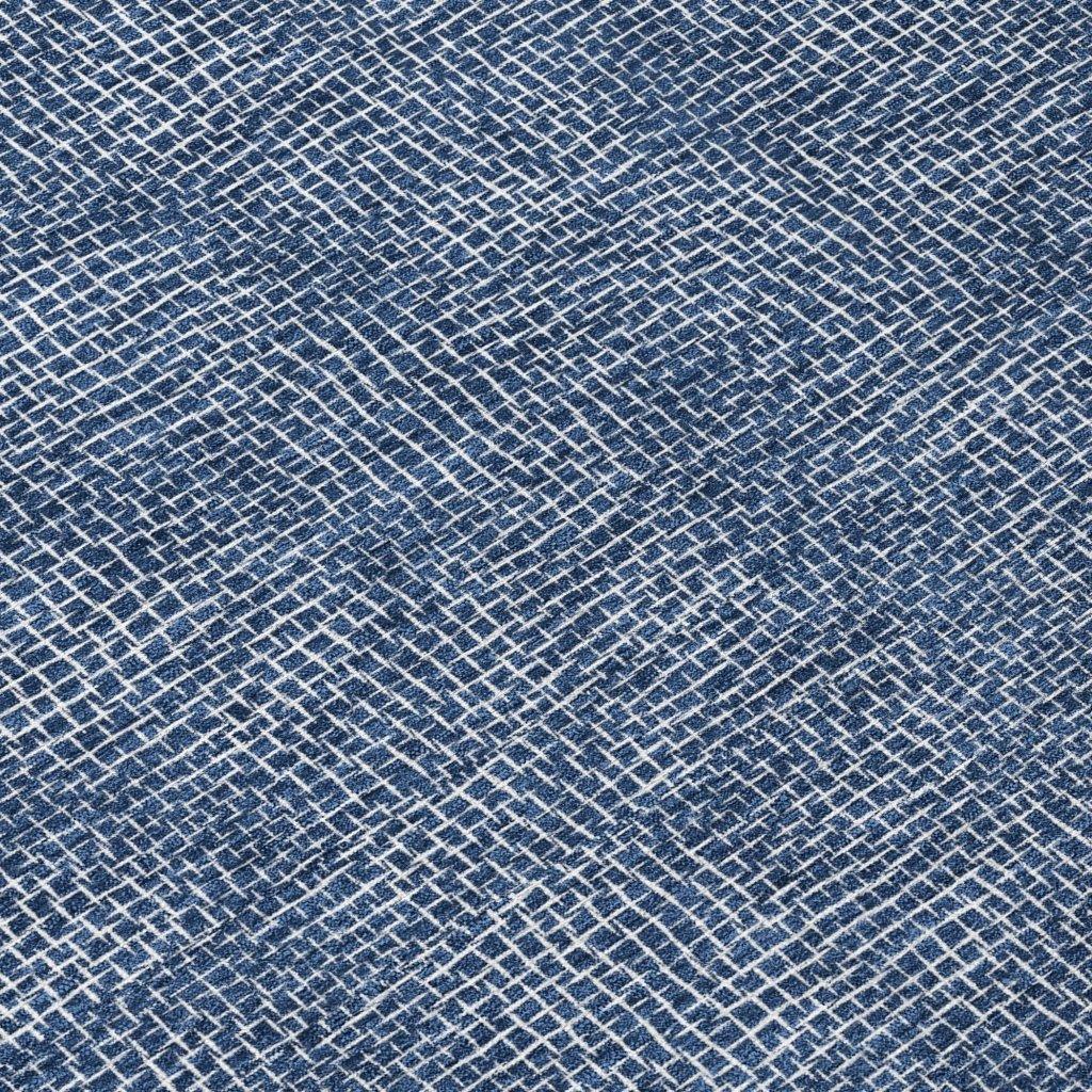 LOOMLAN Rugs Riyala Blue Washable Indoor-Outdoor Rug